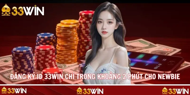 Đăng ký ID 33WIN chỉ trong khoảng 2 phút cho newbie
